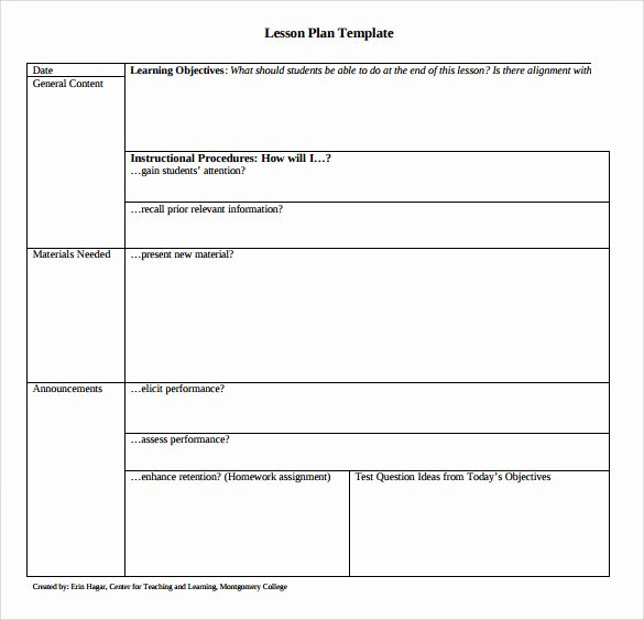 14 Sample Printable Lesson Plans – Pdf Word Apple Pages