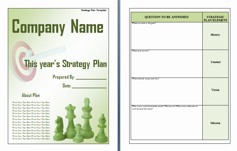 strategic plan template