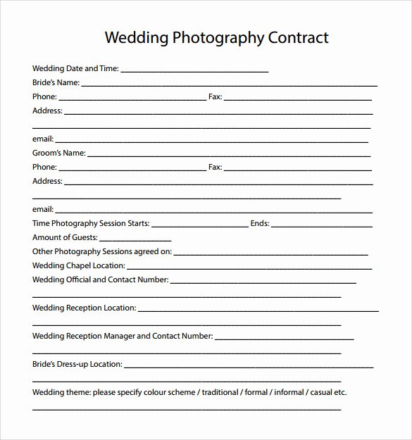 14 Wedding Graphy Contract Templates to Download