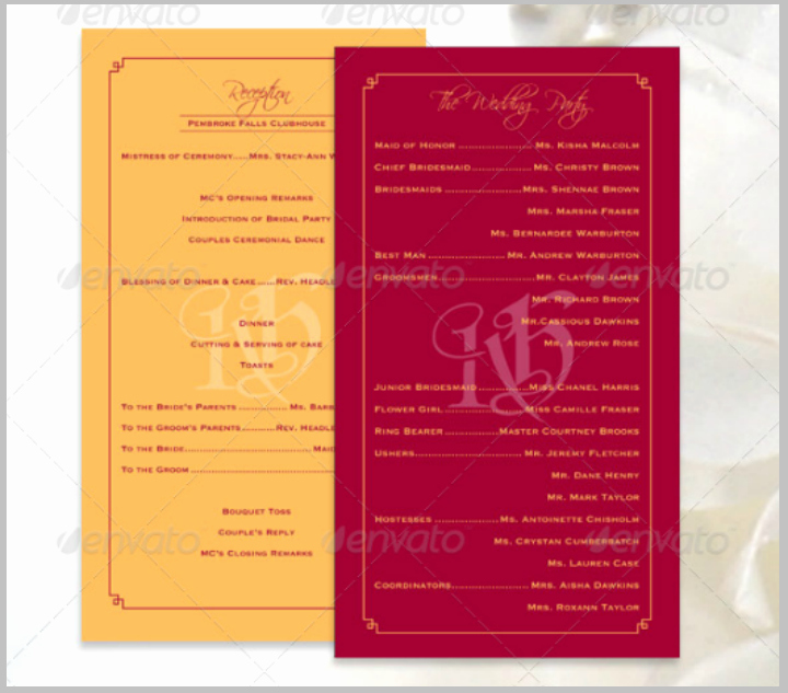 14 Wedding Program Templates Psd Ai