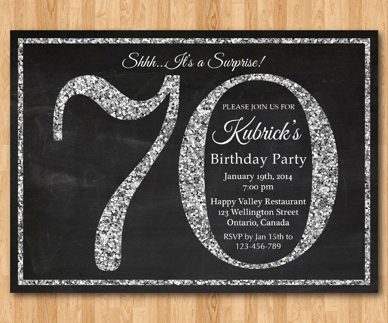15 70th Birthday Invitations Design and theme Ideas