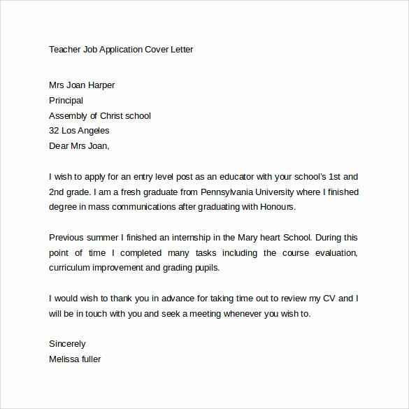 15 Application Cover Letter Templates – Samples Examples