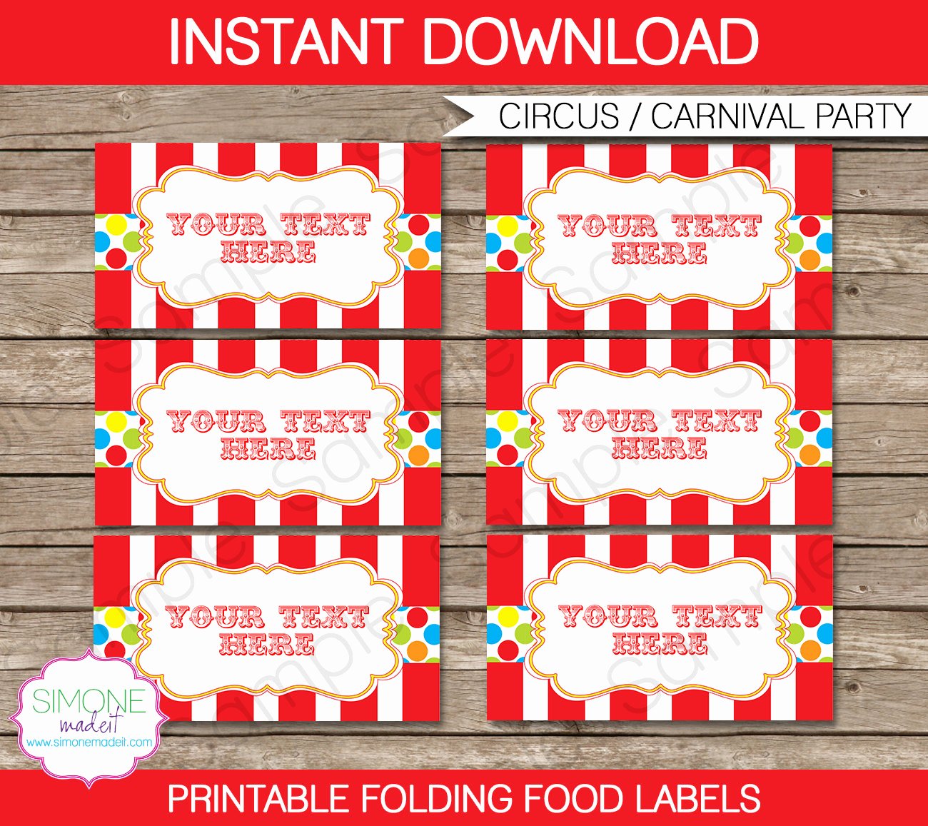 15 Best S Of Party Food Label Templates Free