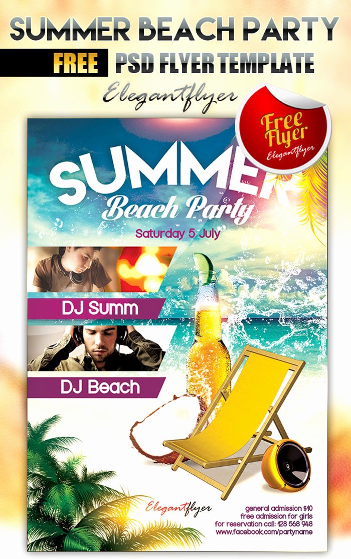 15 Free Beach Party Flyer Psd Templates Designyep