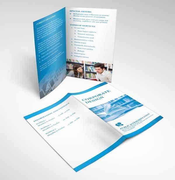 15 Free Bifold Brochure Mockup Psd for Print Design