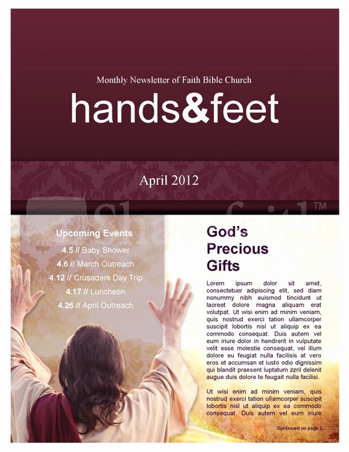 15 Free Church Newsletter Templates Ms Word Publisher