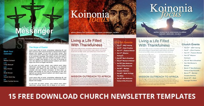 15 Free Church Newsletter Templates Ms Word Publisher
