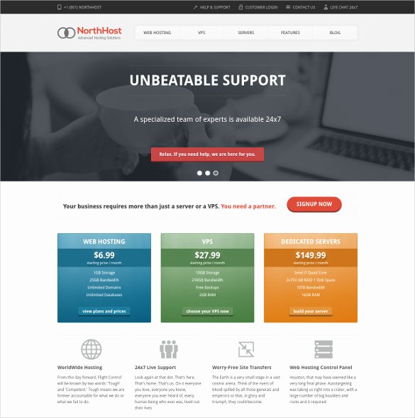 15 Hosting PHP themes &amp; Templates
