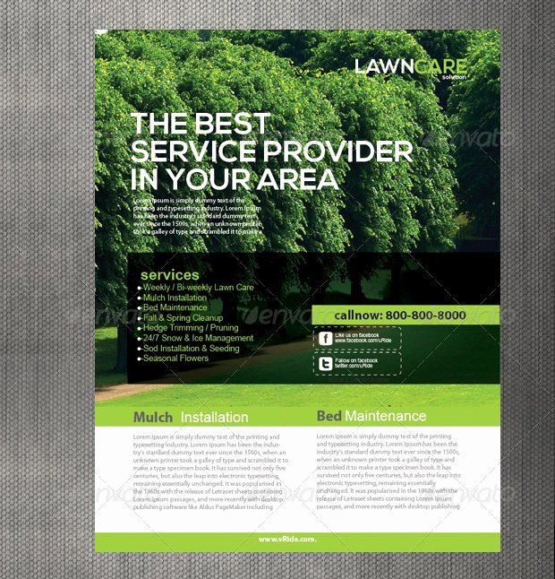 15 Lawn Care Flyer Templates Printable Psd Ai Vector