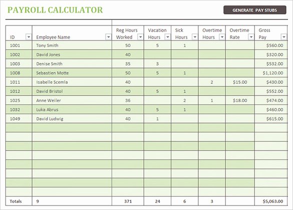 15 Payroll Templates Pdf Word Excel