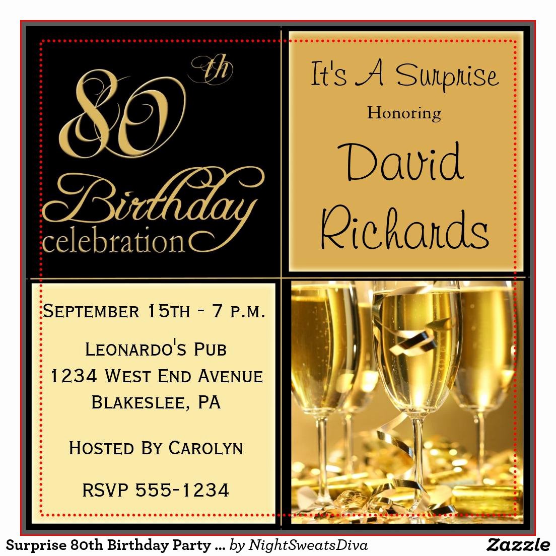 15 Sample 80th Birthday Invitations Templates Ideas