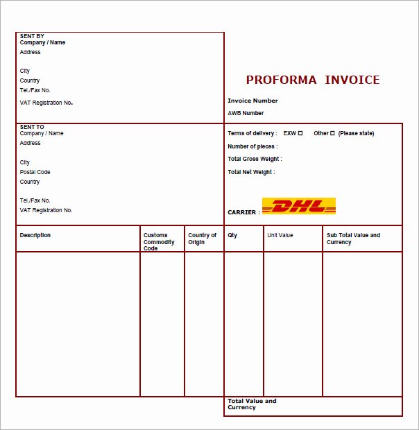 15 Sample Proforma Invoice Template for Download