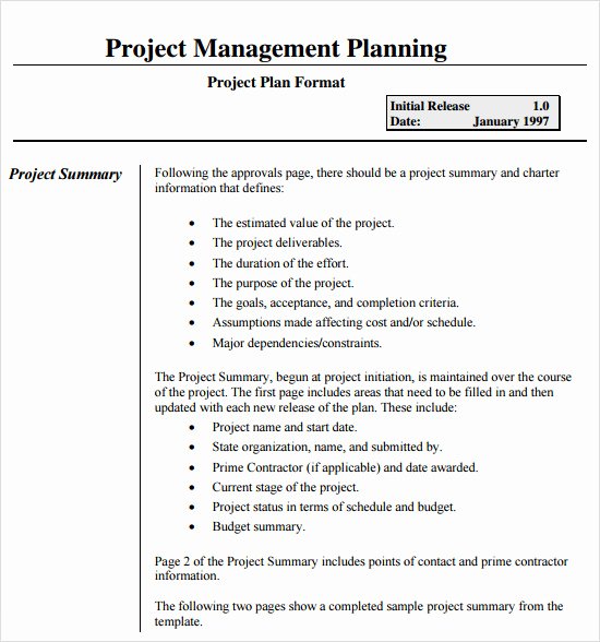15 Sample Project Plans