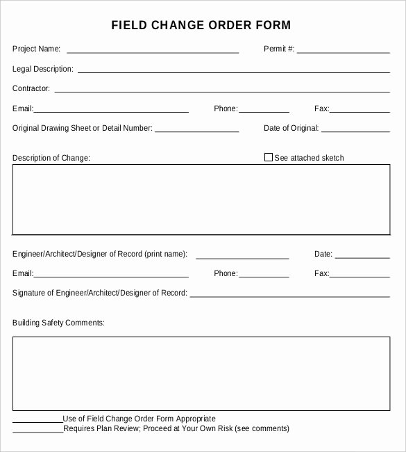 16 Change order Templates – Free Sample Example format