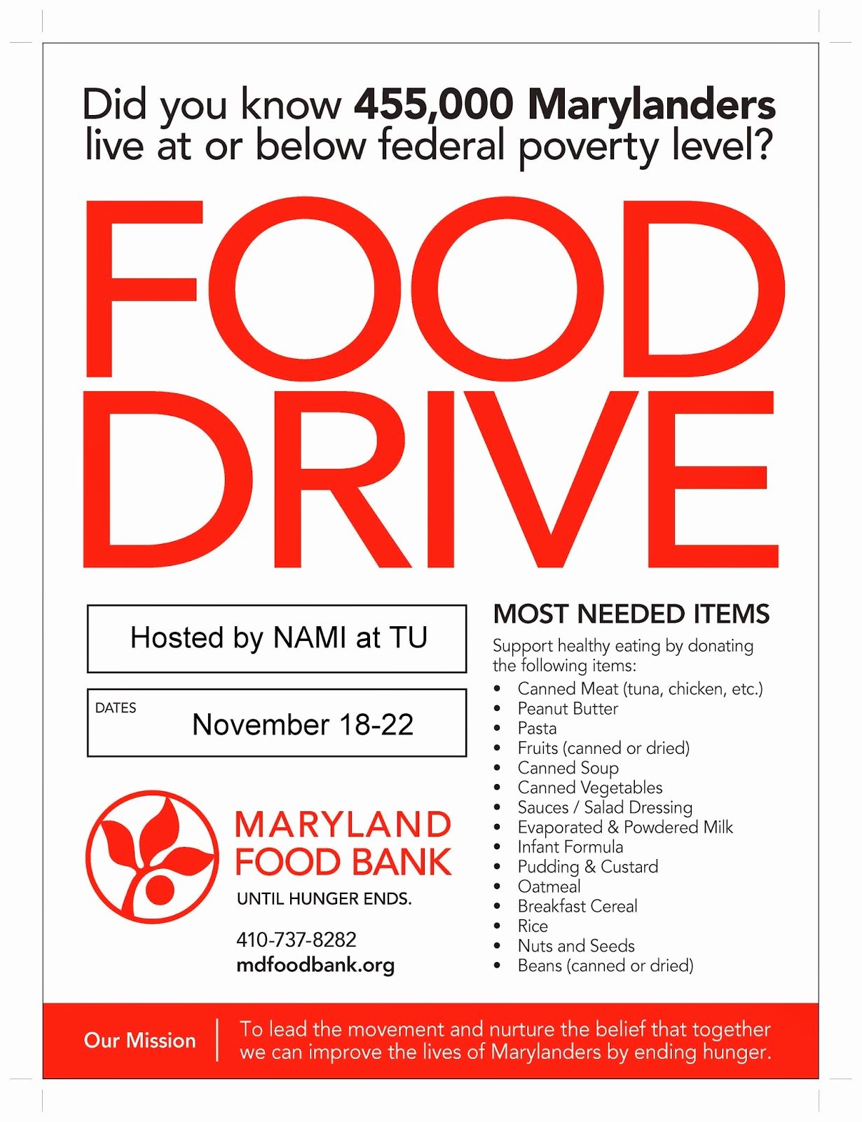 16 Food Drive Flyer Template Free Food Drive