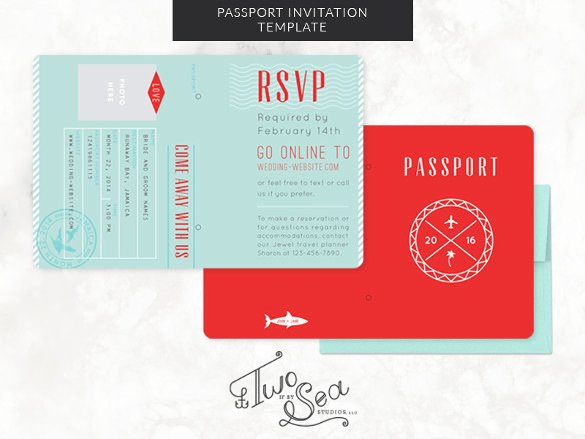 16 Passport Invitation Templates Free Sample Example