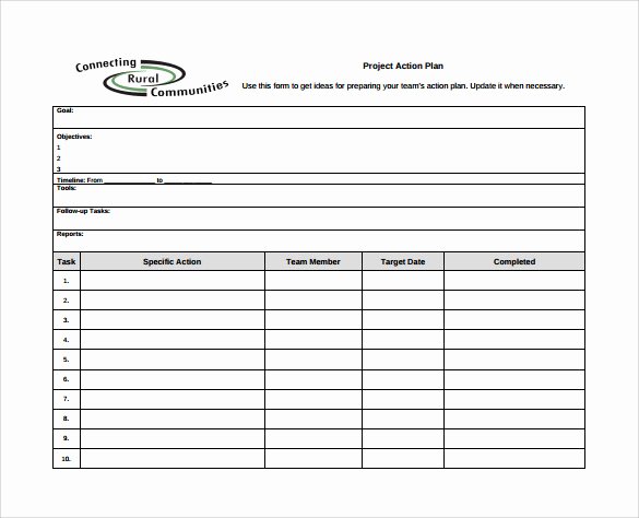 16 Project Action Plan Templates to Download for Free