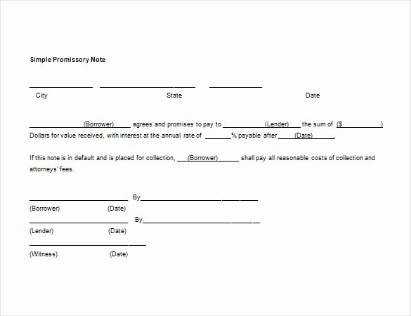 16 Promissory Note Template