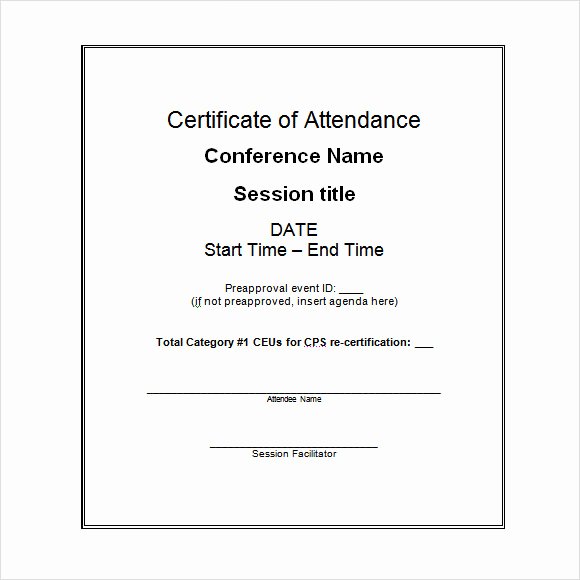 16 Sample attendance Certificate Templates to Download