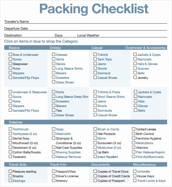 16 Sample Packing Checklist Templates to Download