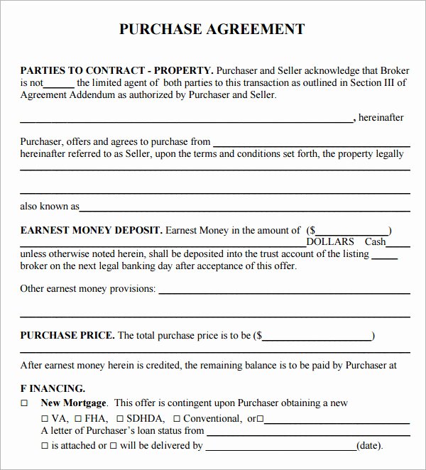 16 Sample Purchase Agreement Templates to Download