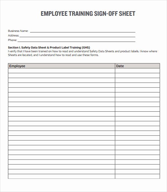 16 Sample Training Sign In Sheets