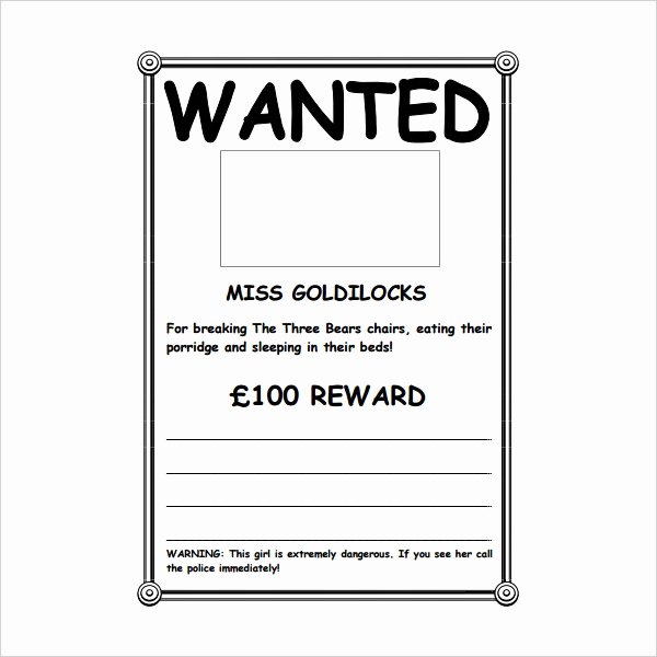 16 Wanted Poster Templates Free Sample Example format