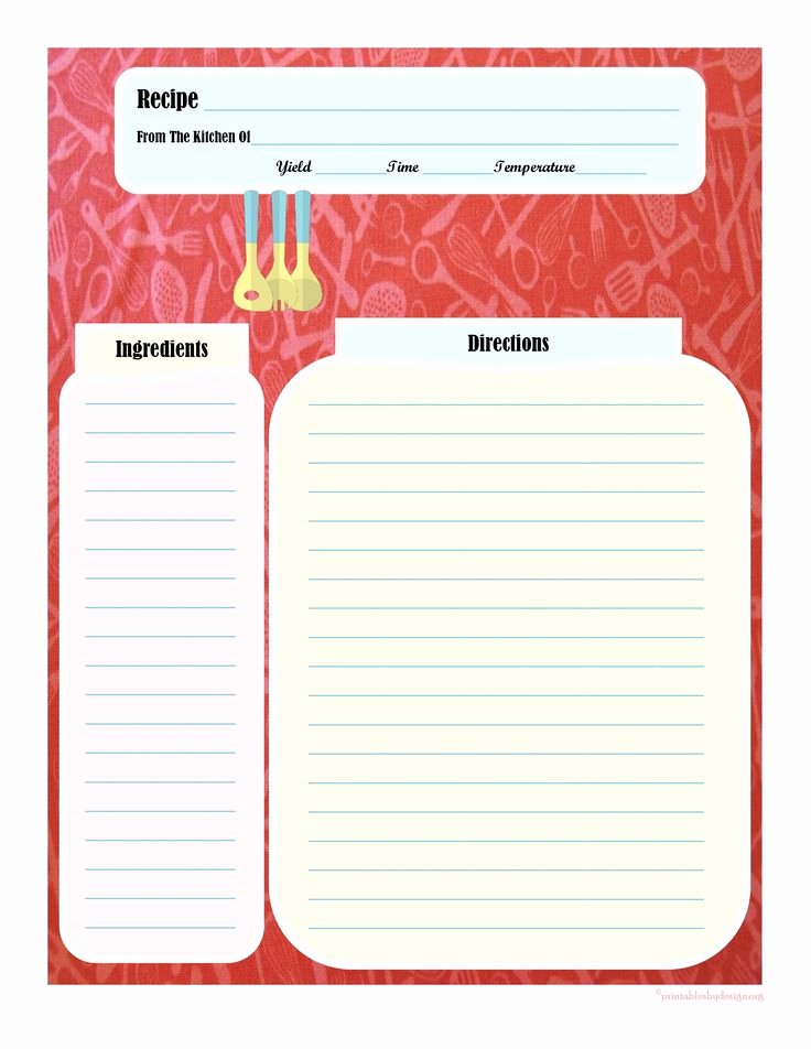 17 Best Images About Printable Recipe Cards On Pinterest