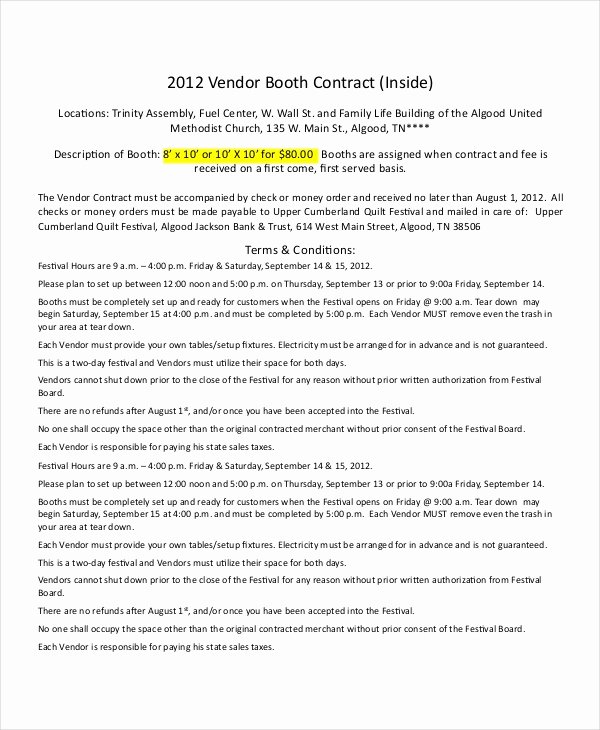 17 Booth Rental Agreement Templates – Free Downloadable