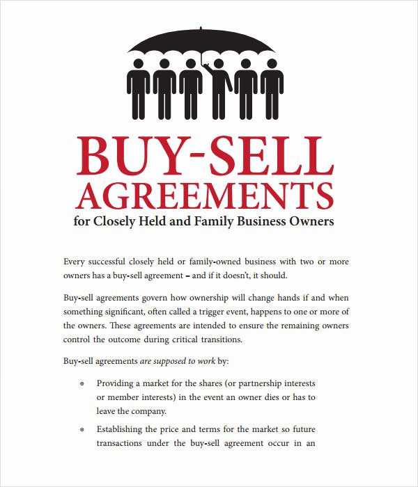 17 Sample Buy Sell Agreement Templates