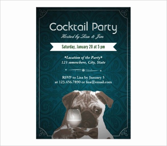 17 Stunning Cocktail Party Invitation Templates &amp; Designs