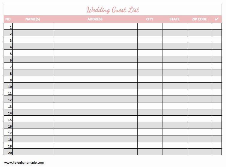 17 Wedding Guest List Templates Excel Pdf formats