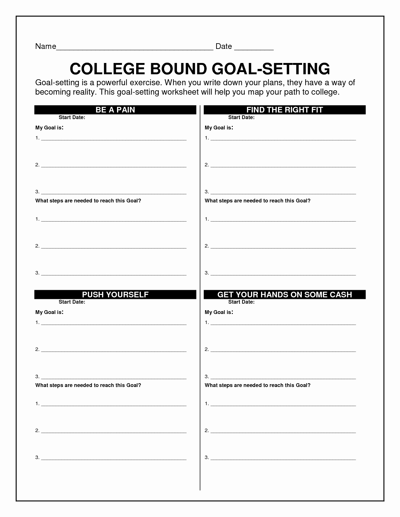 18 Best Of Goal Tracking Worksheet Goal Setting