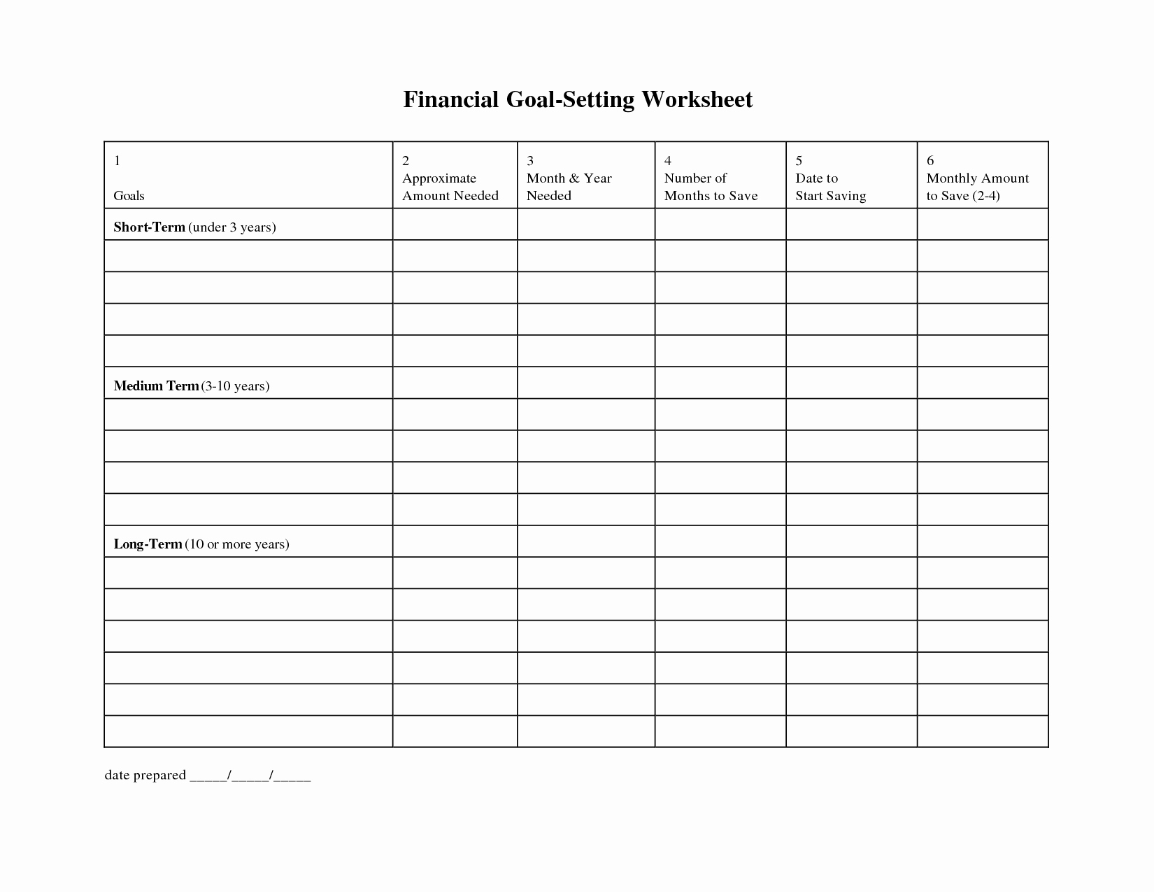 18 Best Of Long Term Goal Setting Worksheet Goal