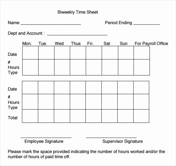 sample bi weekly timesheet