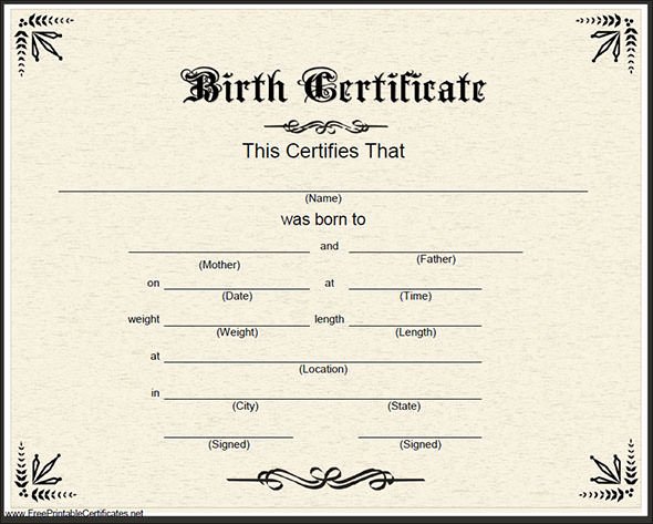 18 Birth Certificate Templates to Download