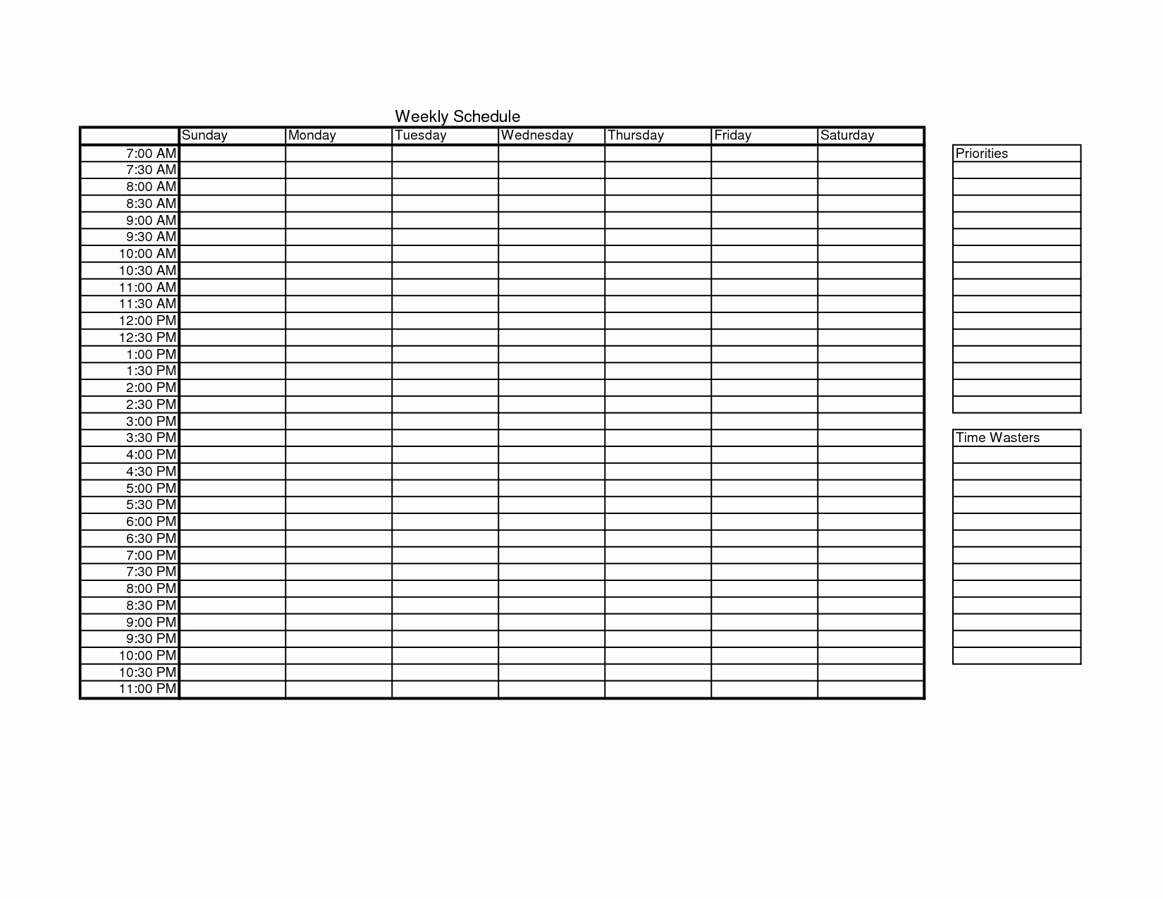 post blank weekly employee schedule template