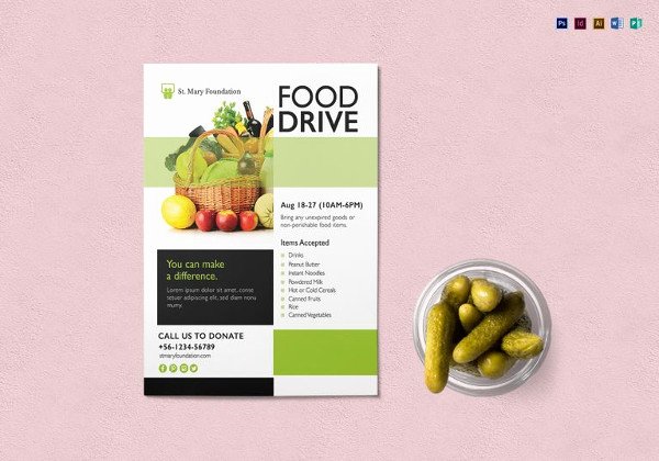 18 Food Drive Flyer Templates Free Psd Ai Eps format