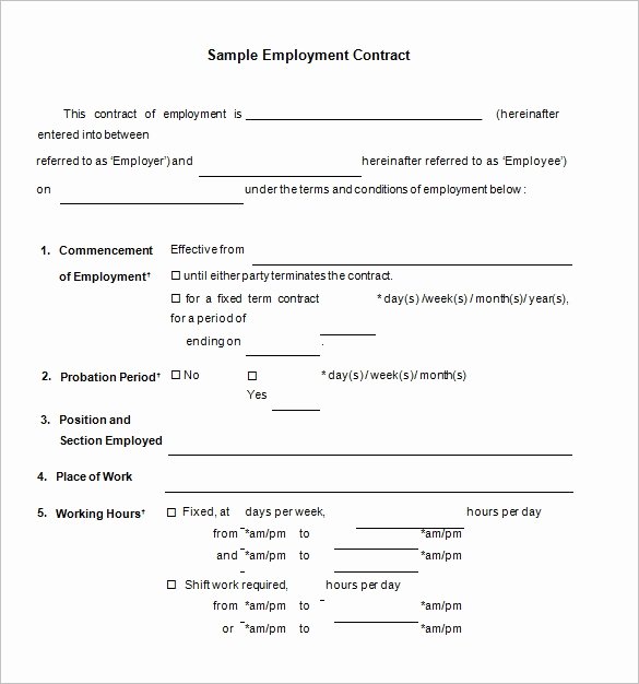 18 Job Contract Templates Word Pages Docs
