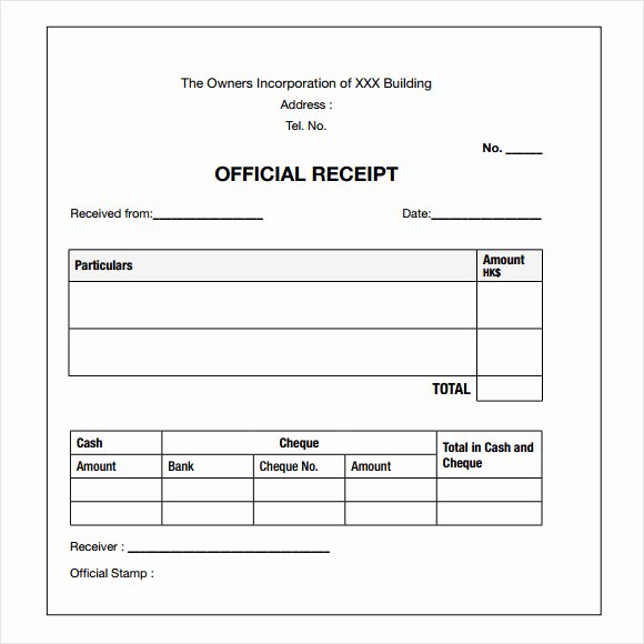 18 Payment Receipt Templates – Free Examples Samples