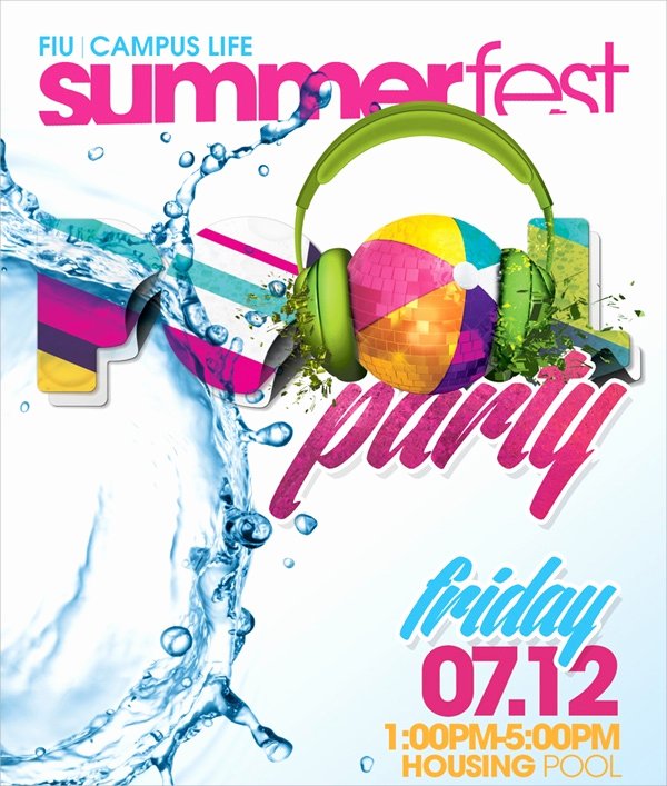 18 Pool Party Flyer Templates