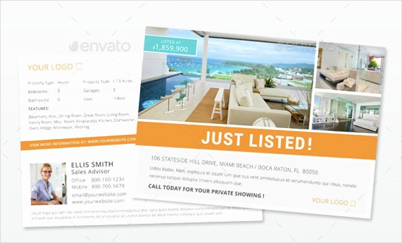 sample real estate postcard