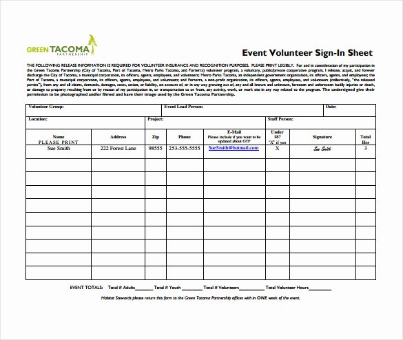 18 Sign In Sheet Templates – Free Sample Example format