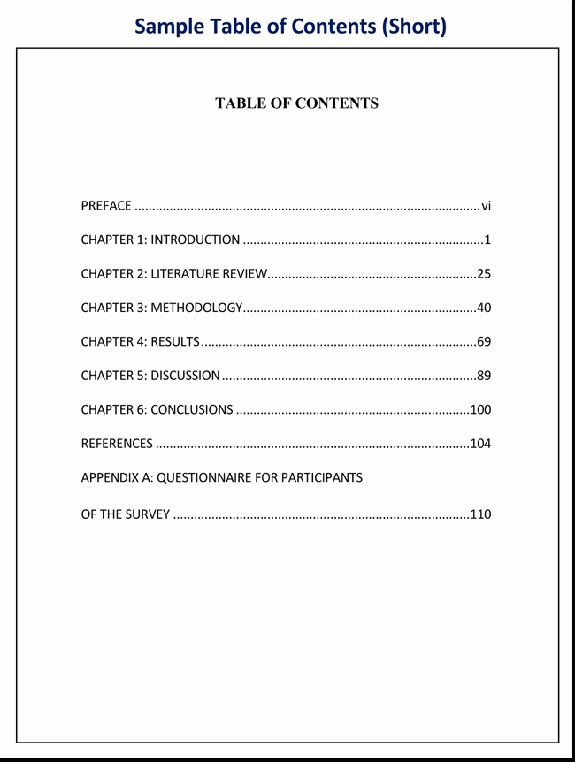 18 Table Of Contents Templates with Guide On How to Create