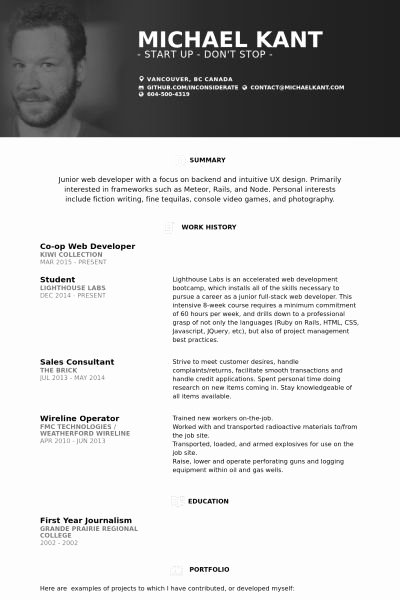 19 Best Resumes Images On Pinterest