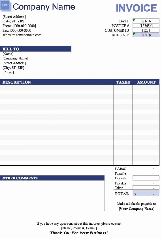 19 Free Invoice Template Excel Easy to Edit and Customize