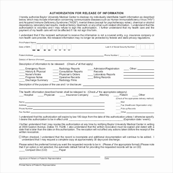 19 Sample Medical Records Release forms