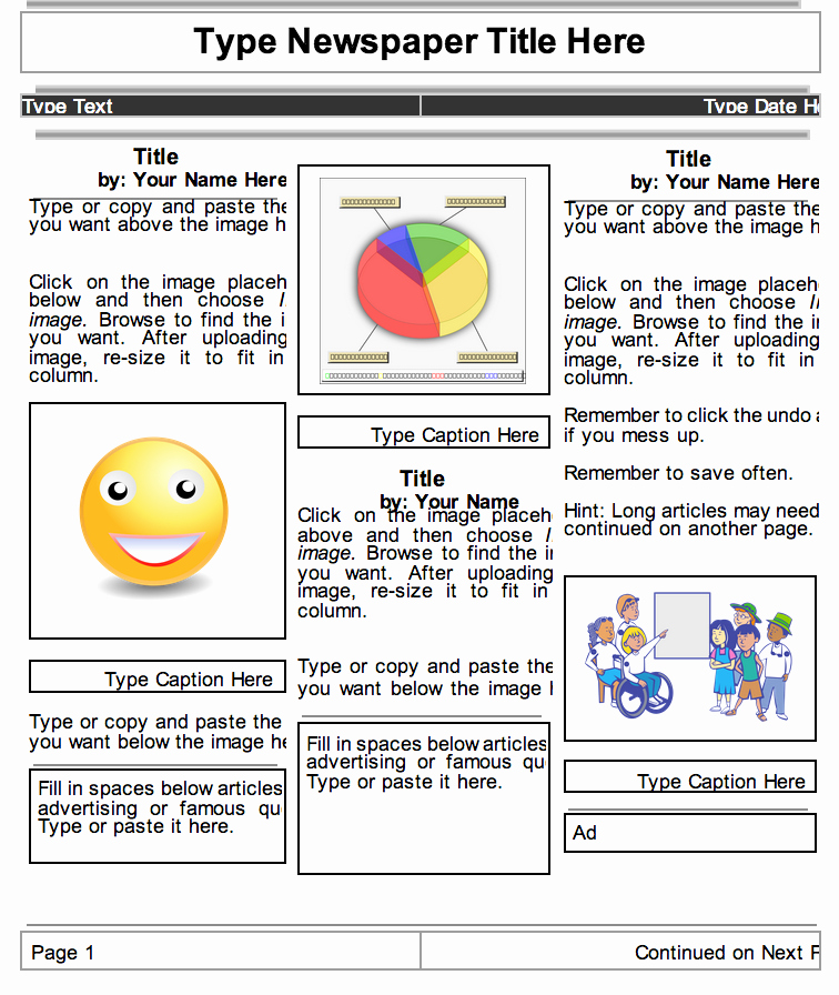 2 Beautiful Templates to Create Classroom Newspapers Using