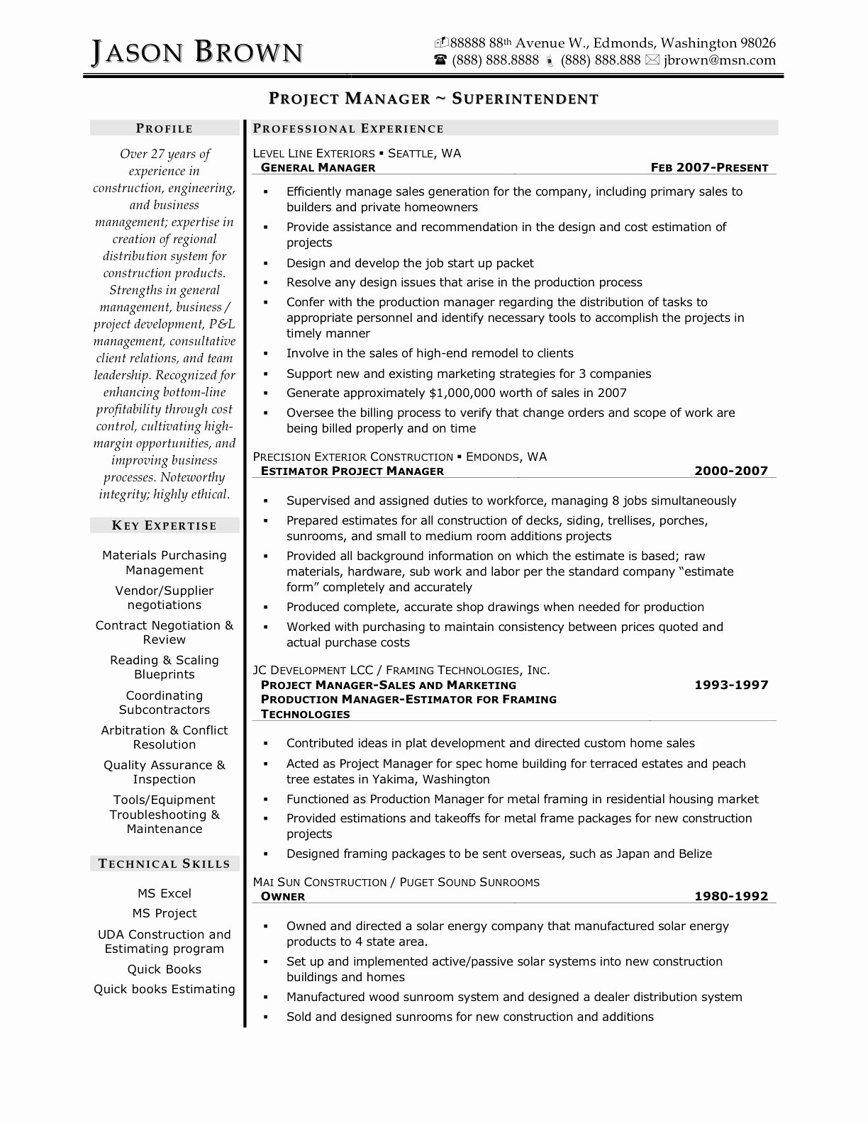 2 column resume template