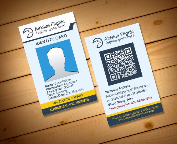 2 Free Pany Employee Identity Card Design Templates
